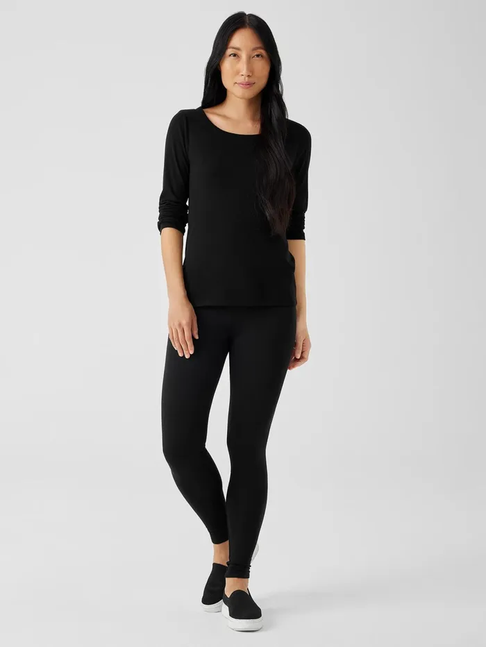 Women Eileen Fisher Pants Shorts and Jumpsuits Cozy Brushed Terry Hug Leggings Black Women Eileen Fisher Pants Shorts and Jumpsuits Cozy Brushed Terry Hug Leggings Black