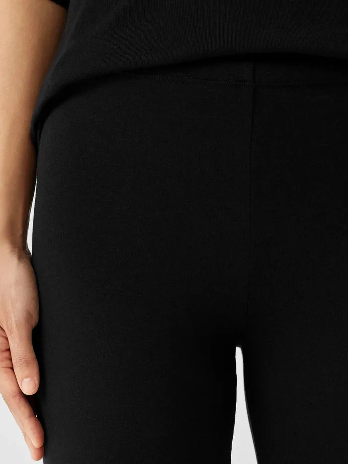 Women Eileen Fisher Pants Shorts and Jumpsuits Cozy Brushed Terry Hug Leggings Black