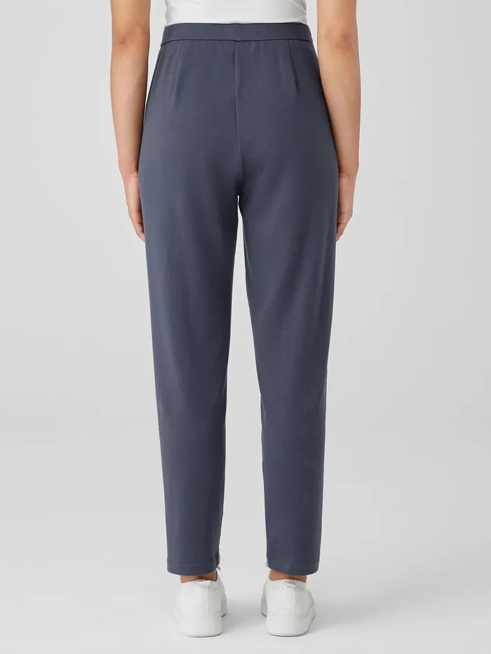 Women Eileen Fisher Pants Shorts and Jumpsuits Cozy Brushed Terry Hug Slouchy Pant Ocean