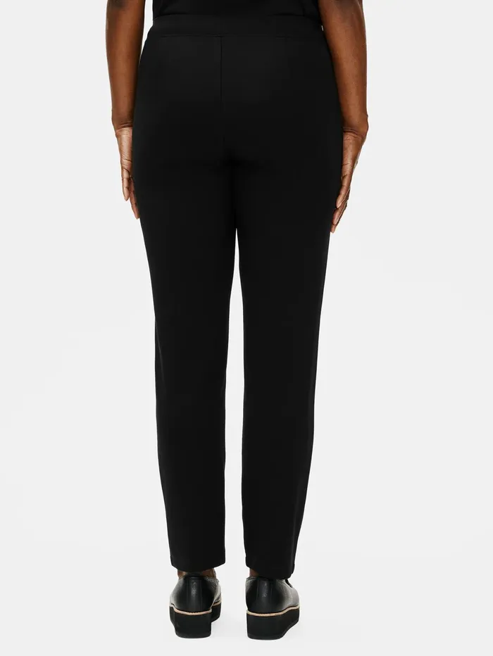 Women Eileen Fisher Pants Shorts and Jumpsuits Flex Ponte Slim Ankle Pant Black