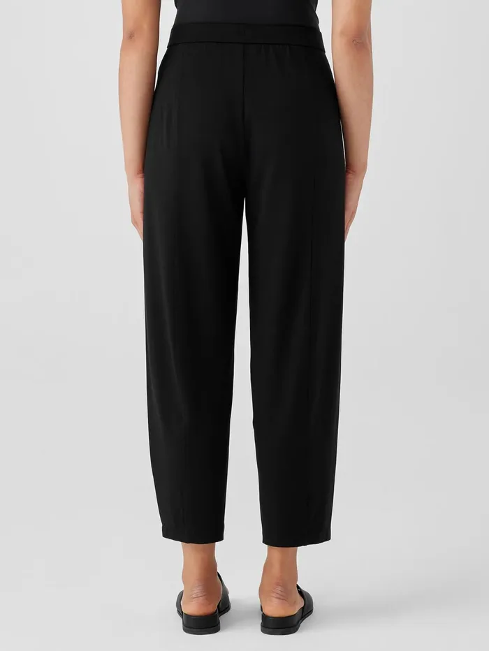 Women Eileen Fisher Pants Shorts and Jumpsuits Stretch Jersey Knit Lantern Pant Black