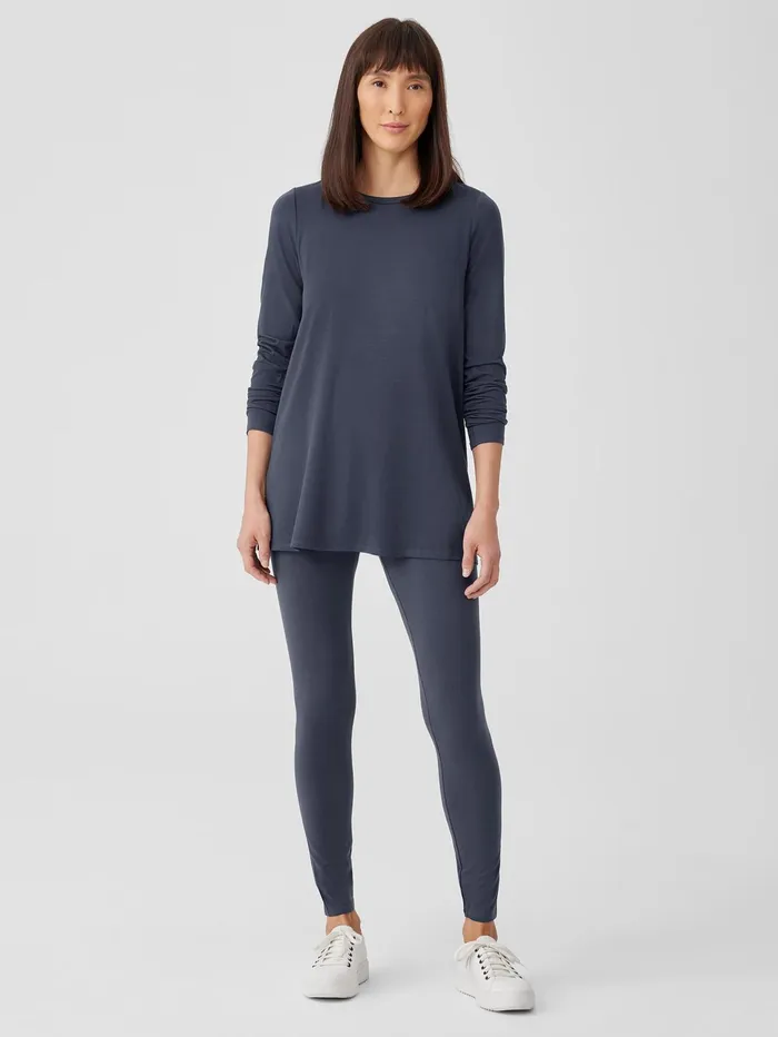 Women Eileen Fisher Pants Shorts and Jumpsuits Stretch Jersey Knit Leggings Ocean Women Eileen Fisher Pants Shorts and Jumpsuits Stretch Jersey Knit Leggings Ocean