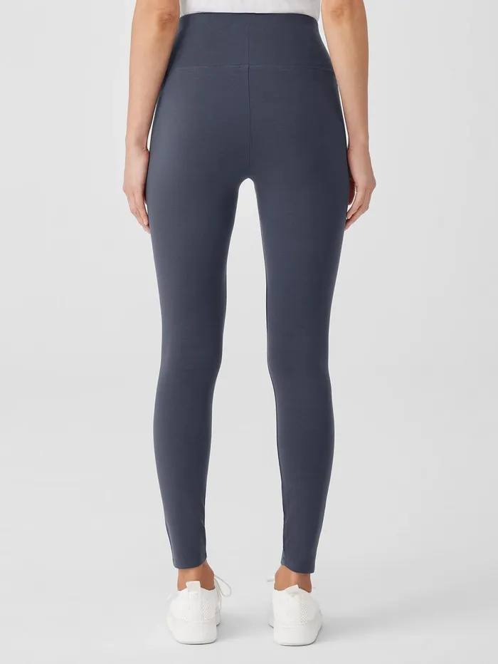 Women Eileen Fisher Pants Shorts and Jumpsuits Stretch Jersey Knit Leggings Ocean