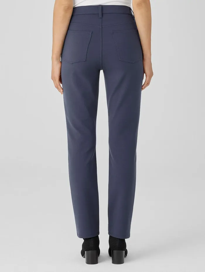 Women Eileen Fisher Pants Shorts and Jumpsuits Washable Flex Ponte Slim Jean Ocean
