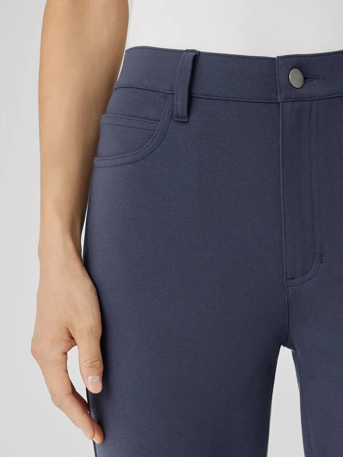 Women Eileen Fisher Pants Shorts and Jumpsuits Washable Flex Ponte Slim Jean Ocean
