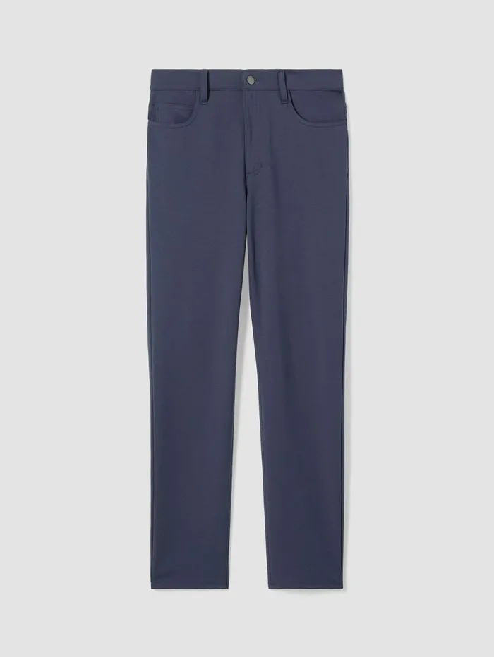 Women Eileen Fisher Pants Shorts and Jumpsuits Washable Flex Ponte Slim Jean Ocean