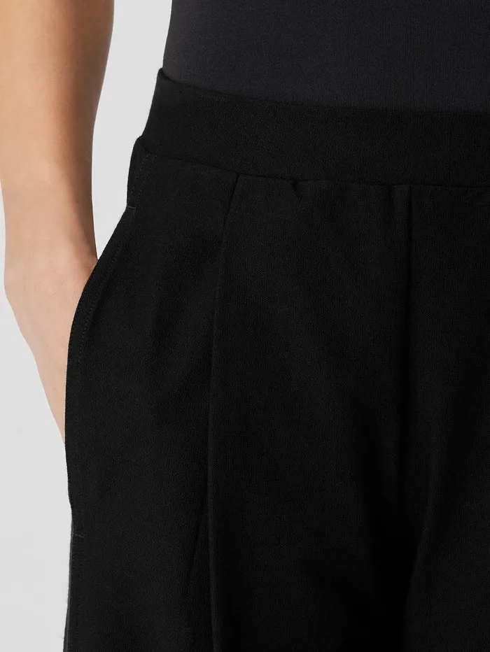 Women Eileen Fisher Pants Shorts and Jumpsuits Washable Stretch Crepe Pleated Lantern Pant Black
