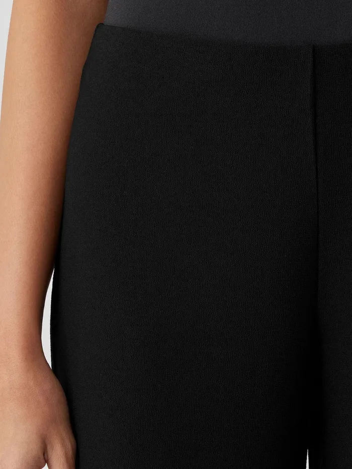 Women Eileen Fisher Pants Shorts and Jumpsuits Washable Stretch Crepe WideLeg Pant Black