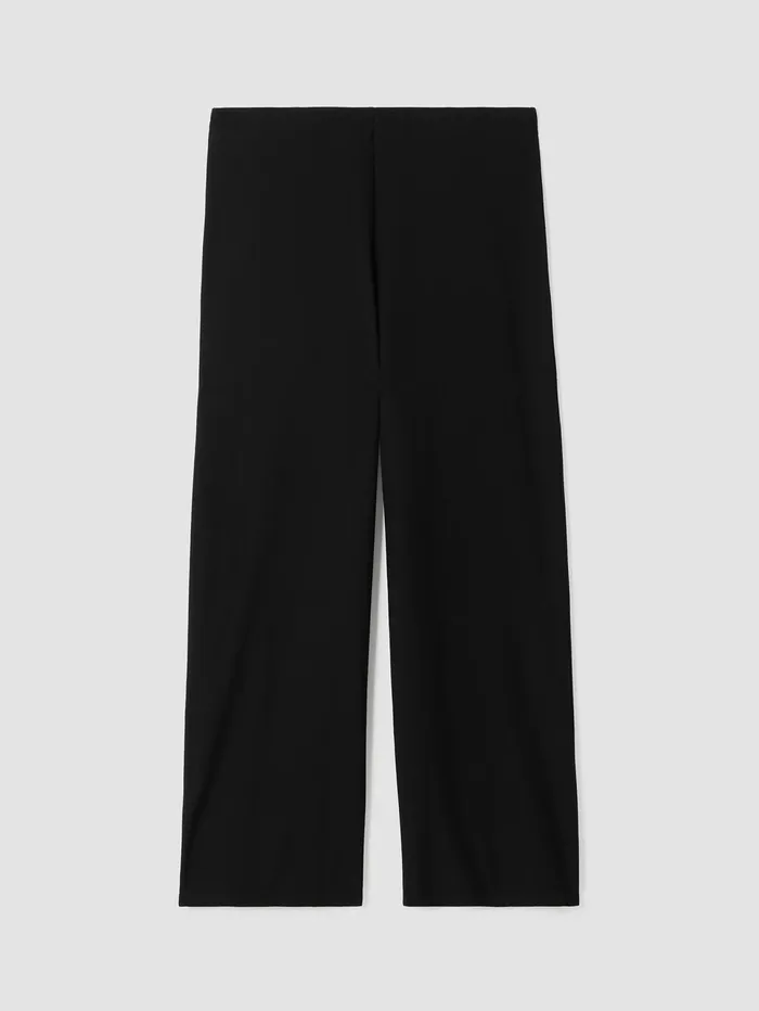 Women Eileen Fisher Pants Shorts and Jumpsuits Washable Stretch Crepe WideLeg Pant Black