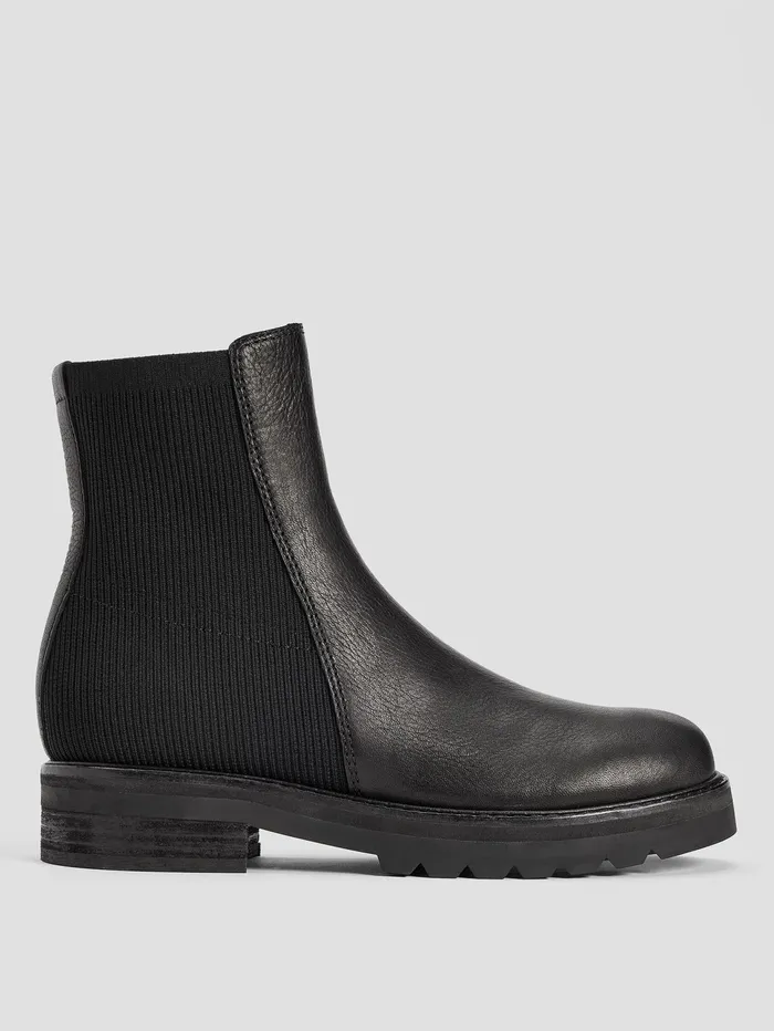 Women Eileen Fisher Shoes Haven Leather Bootie Black