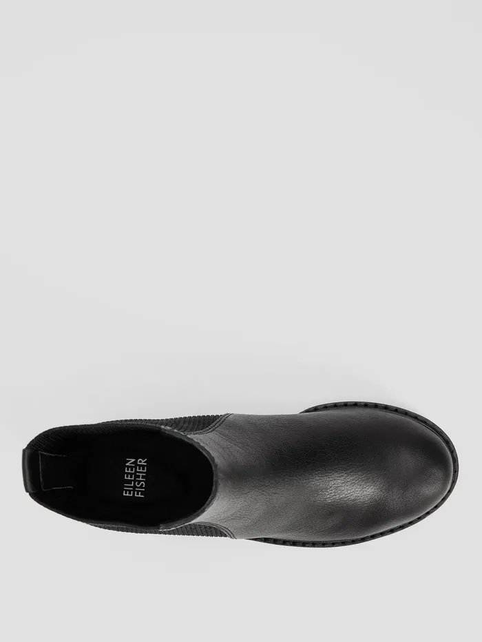 Women Eileen Fisher Shoes Haven Leather Bootie Black
