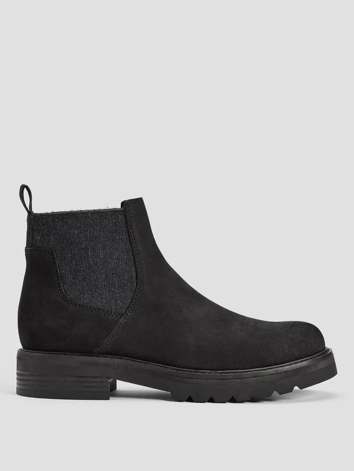 Women Eileen Fisher Shoes Hudson Nubuck Bootie Black