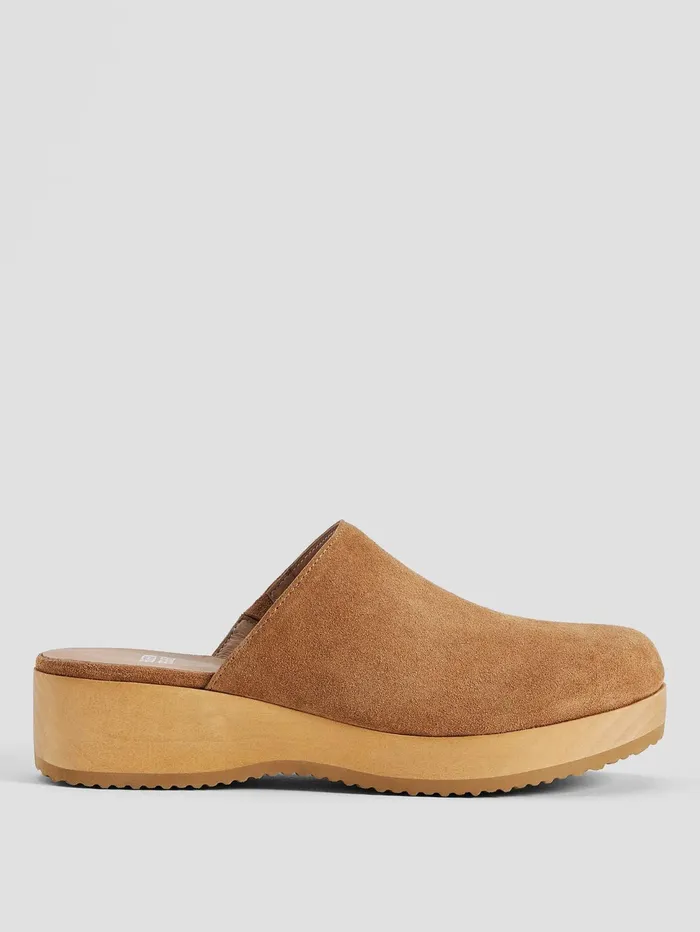 Women Eileen Fisher Shoes Suede Clog Savana
