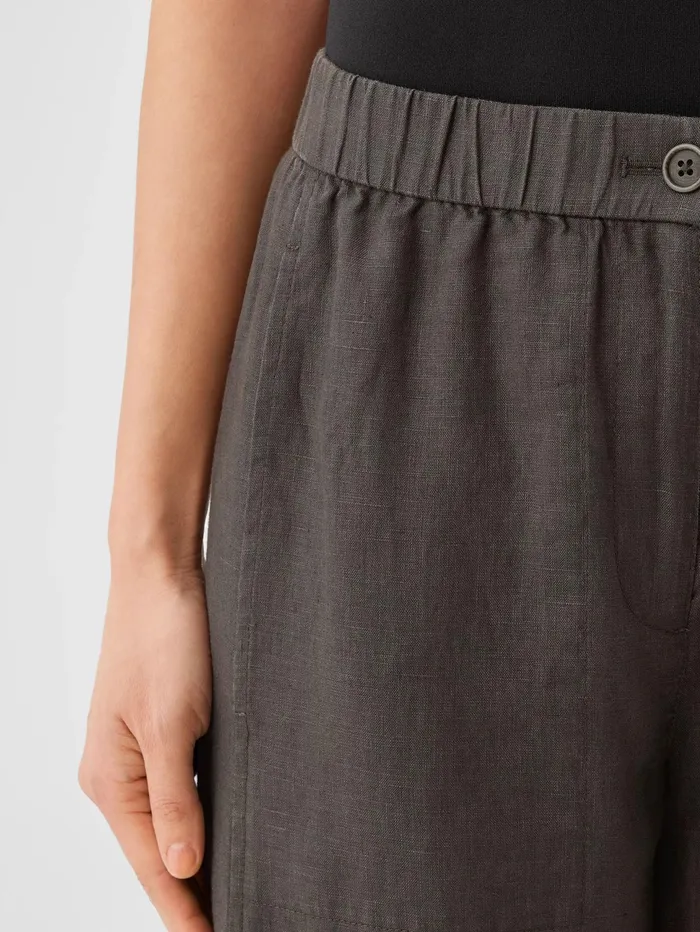Women Eileen Fisher Sweaters and Cardigans Organic Linen Wide Trouser Pant Grove