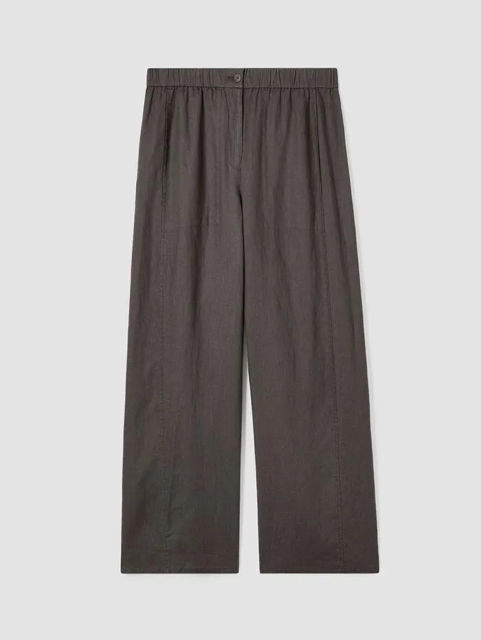 Women Eileen Fisher Sweaters and Cardigans Organic Linen Wide Trouser Pant Grove