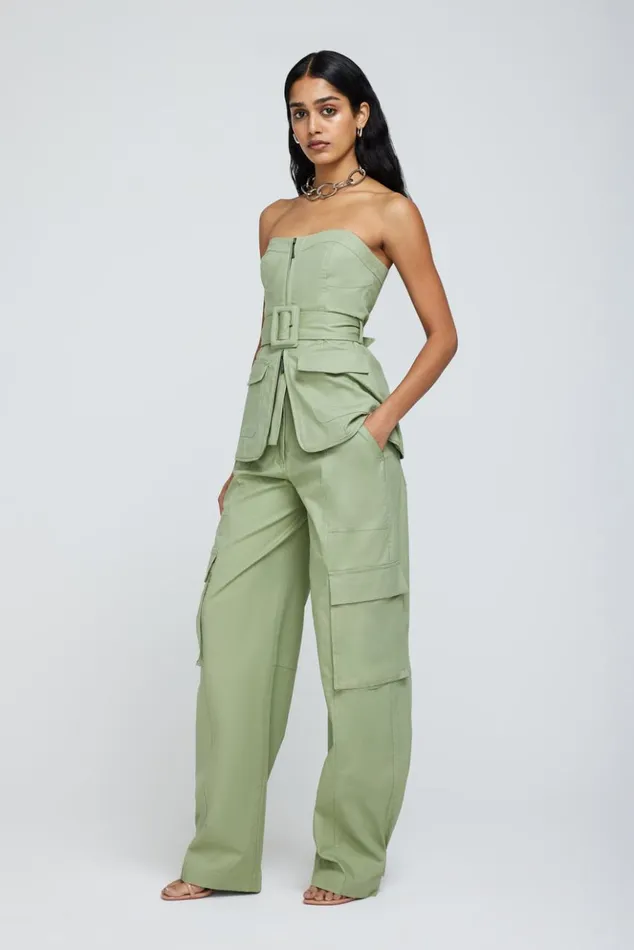 Women Elettra Bustier Verde Jonathan Simkhai Tops and Bodysuits