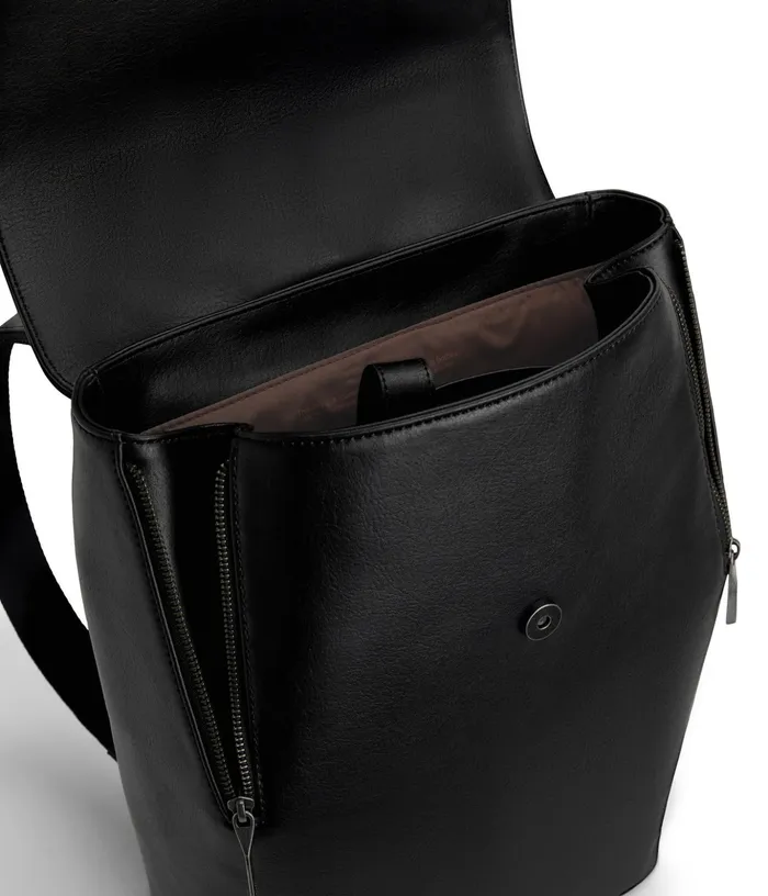 Women Fabi Vegan Backpack 8211 Arbor Black Matt and Nat Backpacks