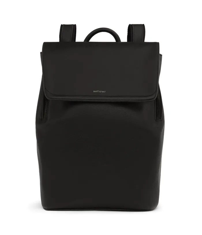 Women Fabi Vegan Backpack 8211 Vintage Black Matt and Nat Backpacks