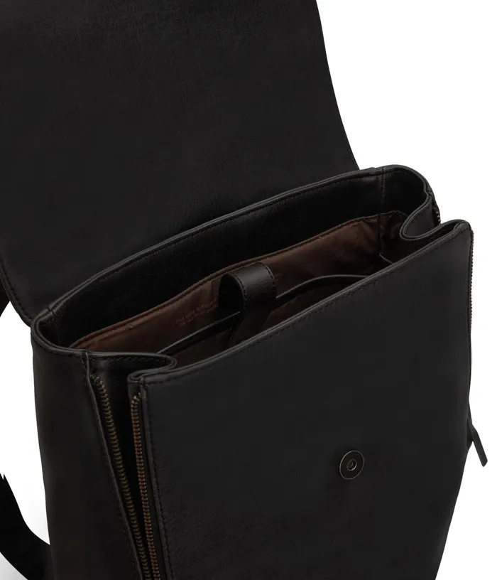 Women Fabi Vegan Backpack 8211 Vintage Black Matt and Nat Backpacks