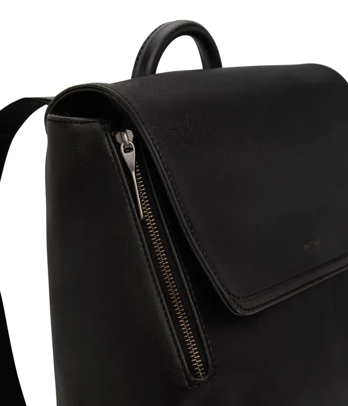 Women Fabi Vegan Backpack 8211 Vintage Black Matt and Nat Backpacks
