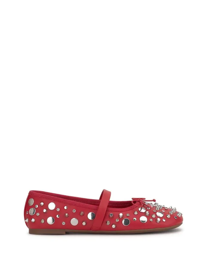 Women Flats Jessica Simpson Azalina Mary Jane Flat In Red Studded