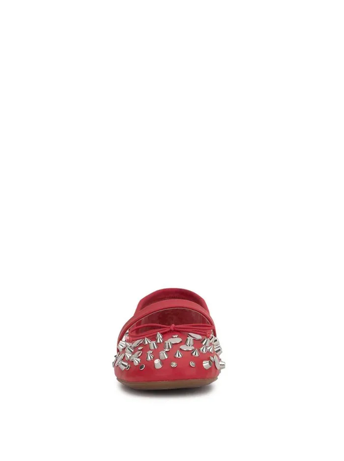 Women Flats Jessica Simpson Azalina Mary Jane Flat In Red Studded