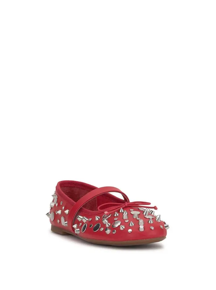 Women Flats Jessica Simpson Azalina Mary Jane Flat In Red Studded