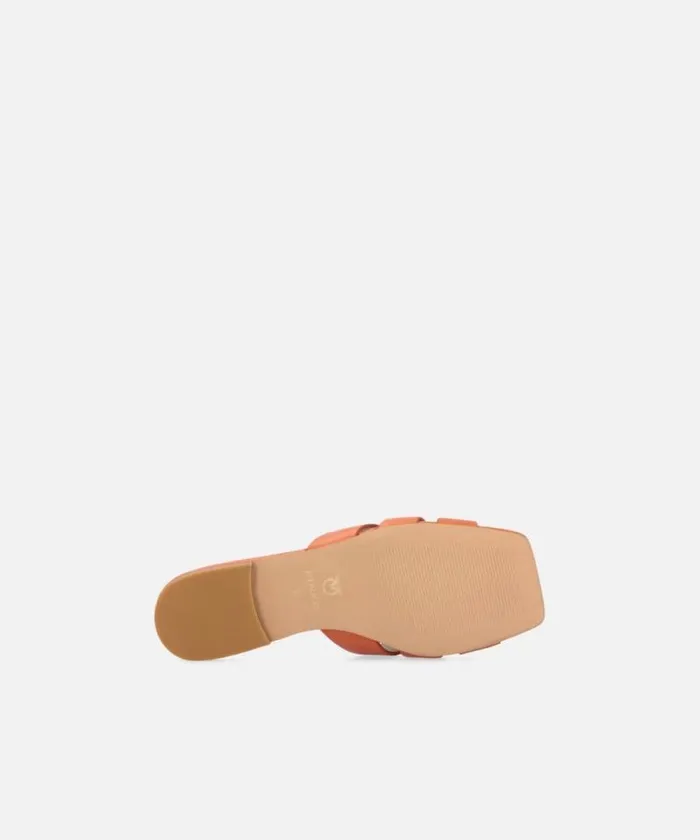Women Flats Pinko Nappa Leather Slippers With Bird Logo Blusher Women Flats Pinko Nappa Leather Slippers With Bird Logo Blusher