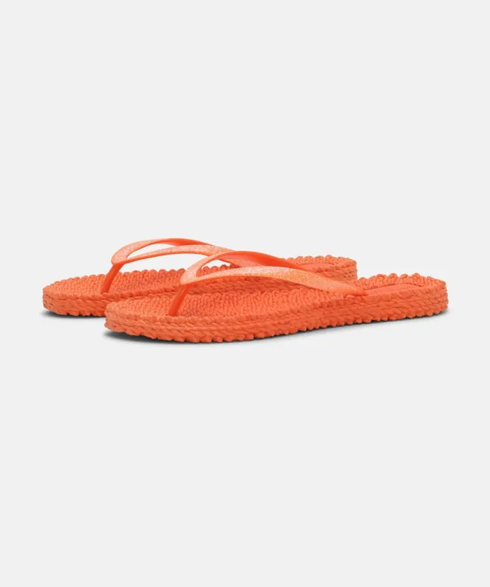 Women Flip Flops Ilse Jacobsen Flip Flop With Glitter 8211 Hot Orange