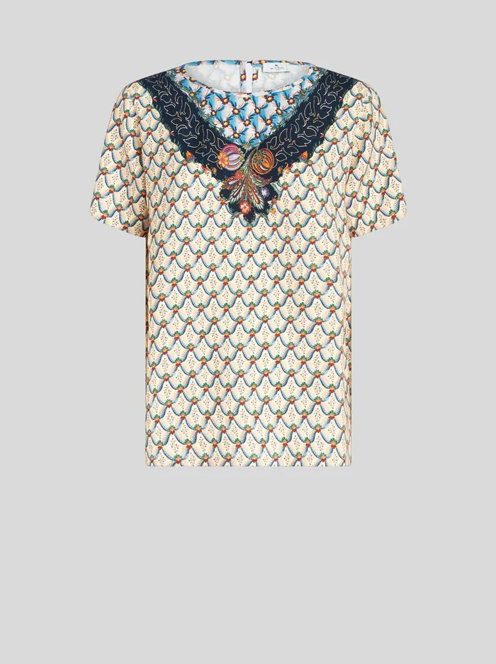 Women Floral Pattern Cady Top Etro Tops
