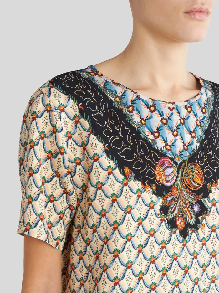 Women Floral Pattern Cady Top Etro Tops