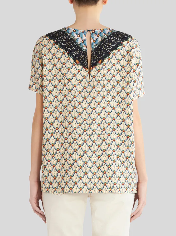 Women Floral Pattern Cady Top Etro Tops