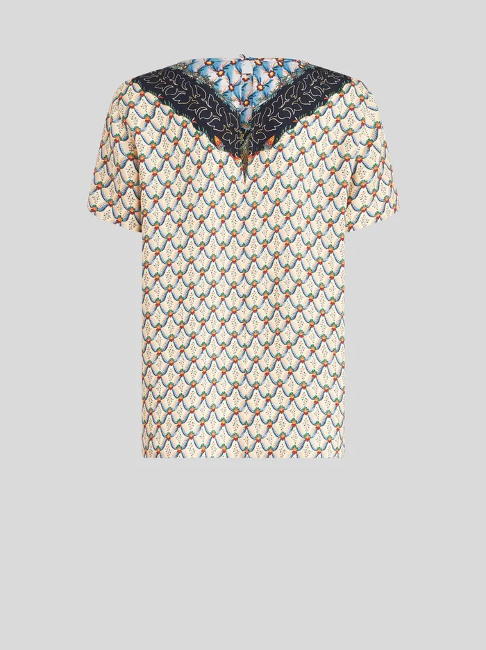 Women Floral Pattern Cady Top Etro Tops