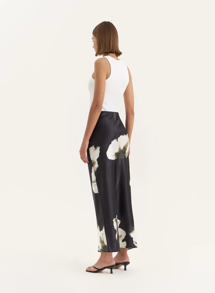 Women Floral Print Satin Maxi Skirt Novah 4th and Reckless Skirts