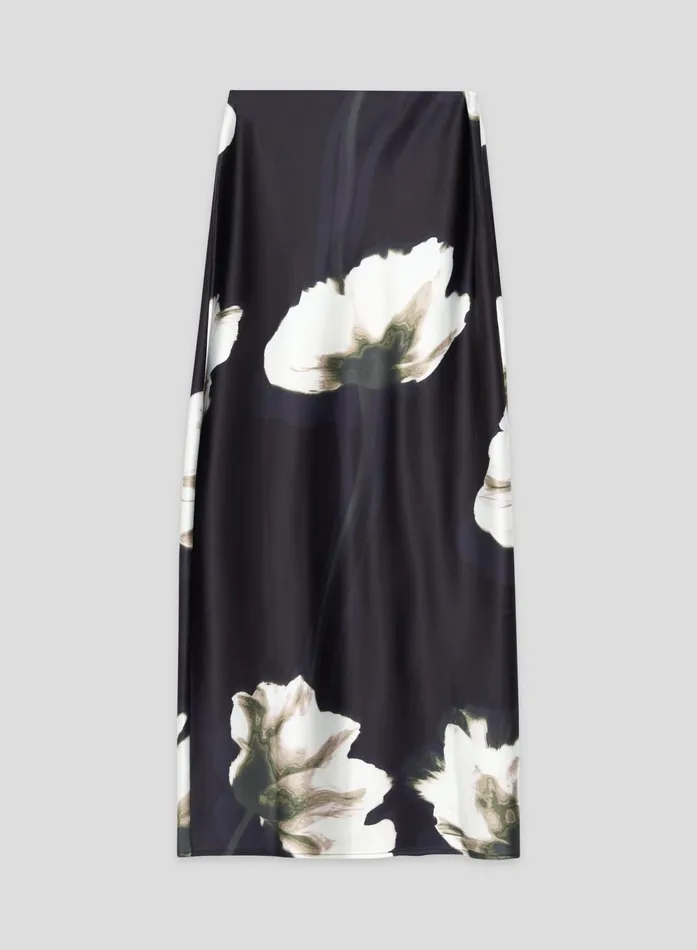 Women Floral Print Satin Maxi Skirt Novah 4th and Reckless Skirts