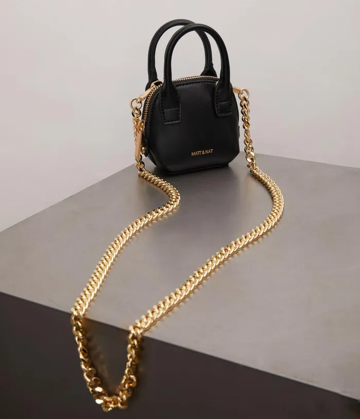 Women Gessi Pico Vegan Crossbody Bag 8211 Appleskin Black Matt and Nat Crossbody