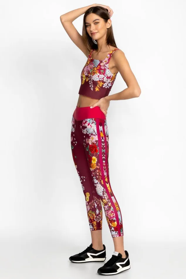 Women Golden Rose High Waist Cropped Active Legging Golden Rose Johnny Was Active Women Golden Rose High Waist Cropped Active Legging Golden Rose Johnny Was Active