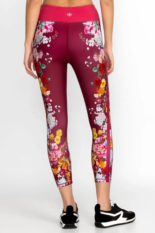 Women Golden Rose High Waist Cropped Active Legging Golden Rose Johnny Was Active Women Golden Rose High Waist Cropped Active Legging Golden Rose Johnny Was Active