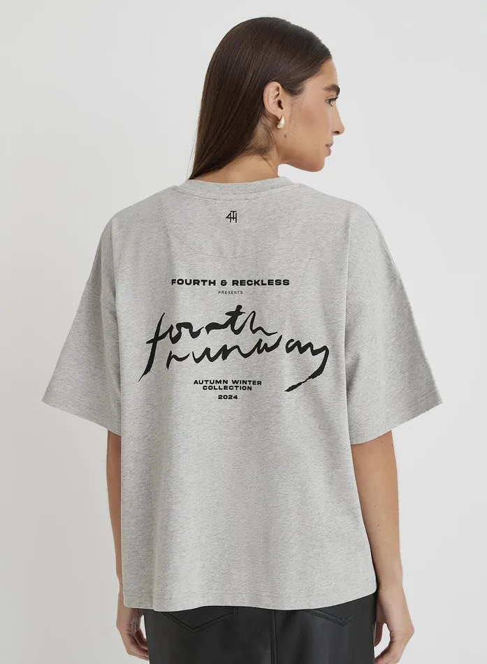 Women Grey Fourth Runway TShirt Kate 4th and Reckless Athleisure