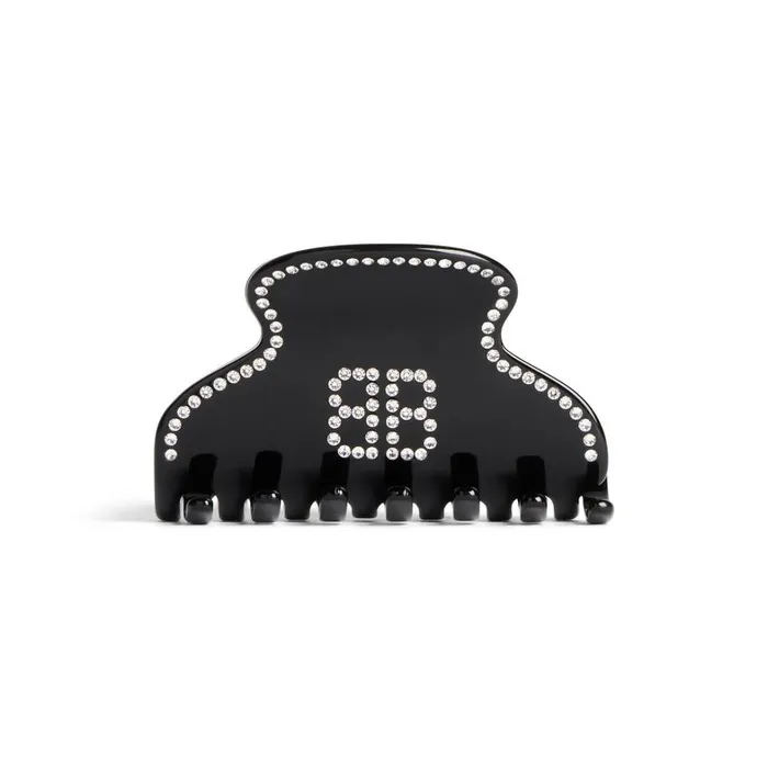 Women Hair Accessories Balenciaga Holli Bb Hair Grip In Black
