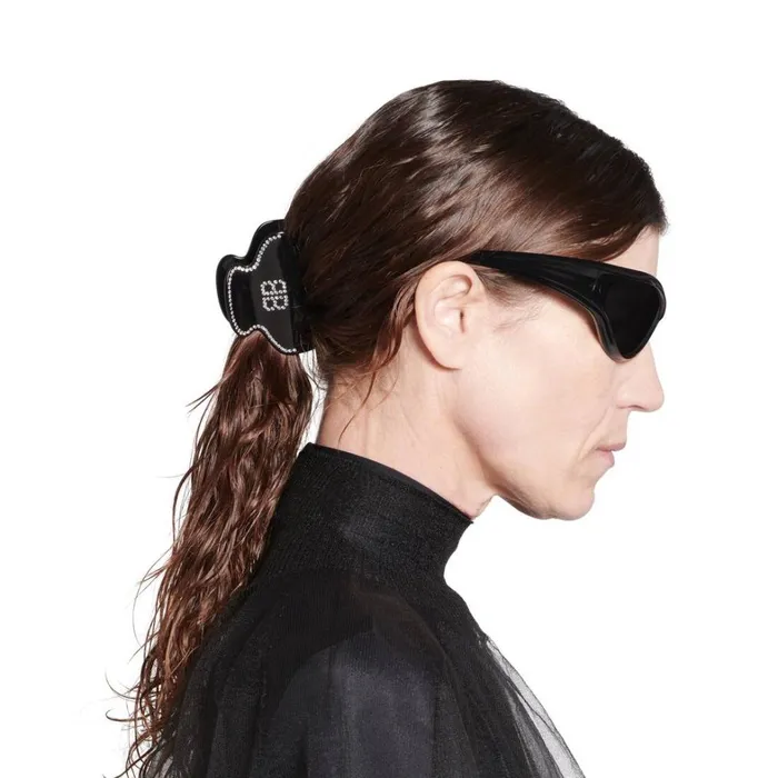 Women Hair Accessories Balenciaga Holli Bb Hair Grip In Black