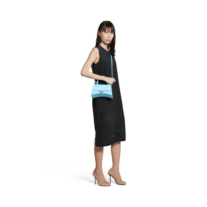 Women Handbags Balenciaga Hourglass Small Handbag Box In Blue