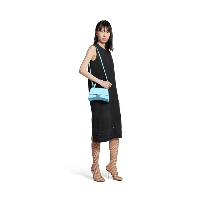 Women Handbags Balenciaga Hourglass Small Handbag Box In Blue