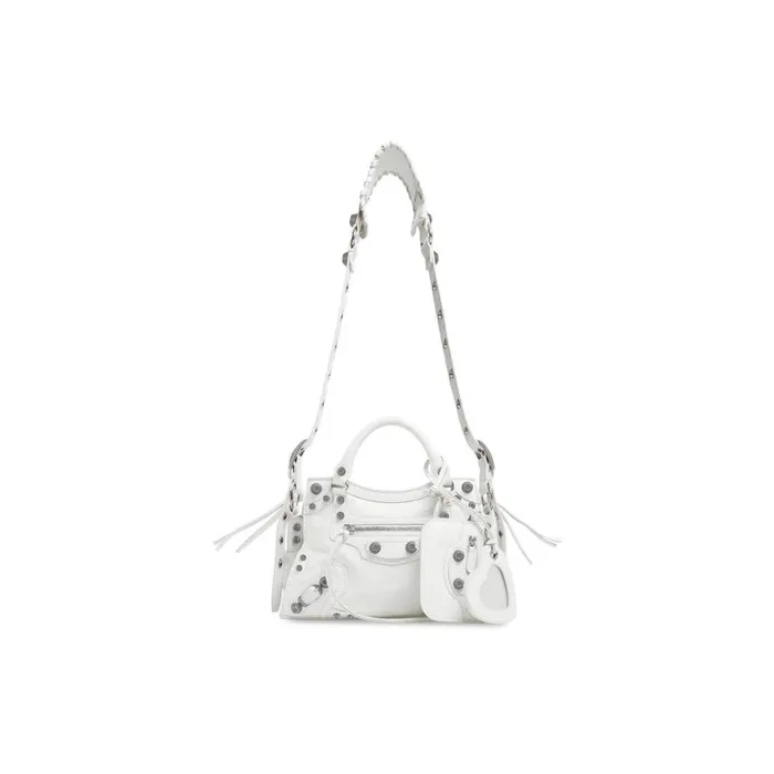 Women Handbags Balenciaga Neo Cagole Xs Handbag In White