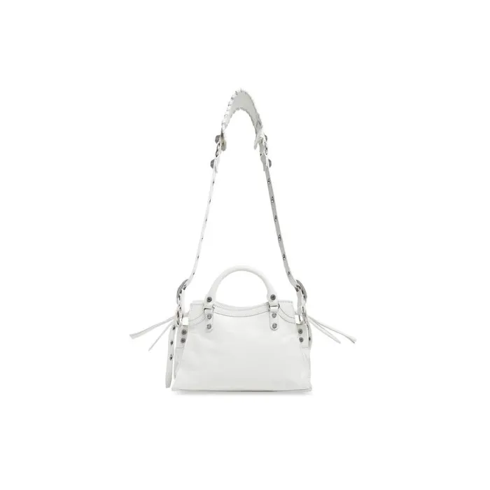 Women Handbags Balenciaga Neo Cagole Xs Handbag In White