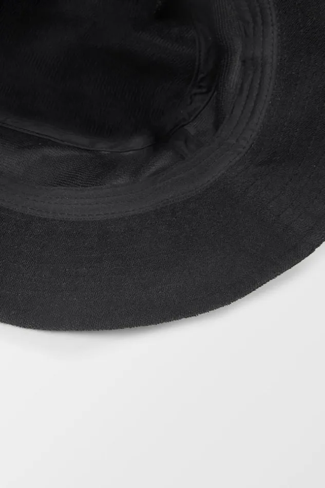 Women Hats and Scarves Cupshe Maribel Minimalism Casual Bucket Hat Black