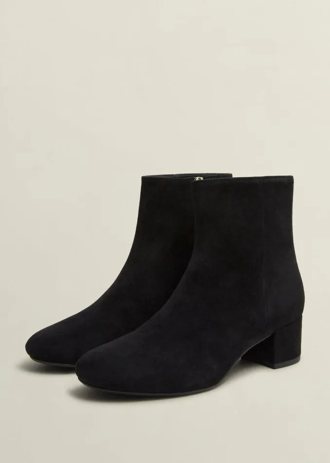 Women HOBBS Boots Evelyn Suede Ankle Boots Black