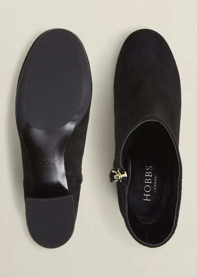 Women HOBBS Boots Evelyn Suede Ankle Boots Black