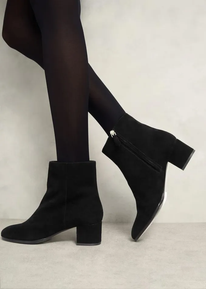 Women HOBBS Boots Evelyn Suede Ankle Boots Black