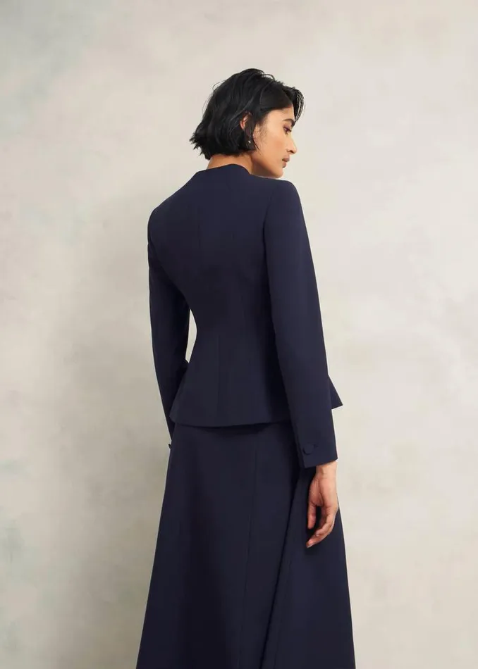 Women HOBBS Coats and Jackets Berkeley Jacket With Wool Navy
